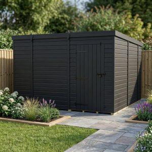 10x10 Pent Composite Shed (Single Door, No Windows)