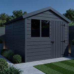 10x11 Apex Composite Shed (Single Door, With Windows)