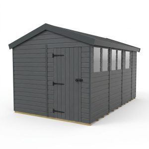 10x13 Apex Composite Shed (Single Door, With Windows)