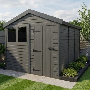 10x15 Apex Composite Shed (Single Door, With Windows)
