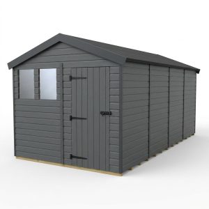 10x16 Apex Composite Shed (Single Door, With Windows)
