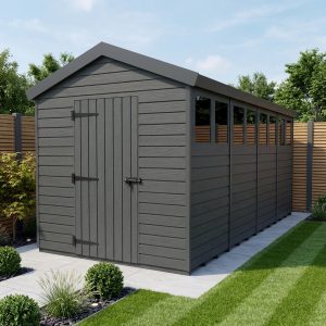 10x17 Apex Composite Shed (Single Door, With Windows)