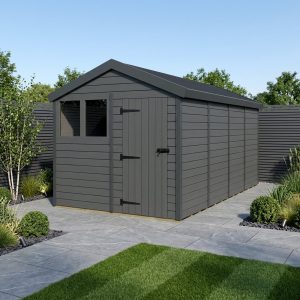 10x18 Apex Composite Shed (Single Door, With Windows)