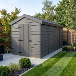 10x19 Apex Composite Shed (Single Door, No Windows)