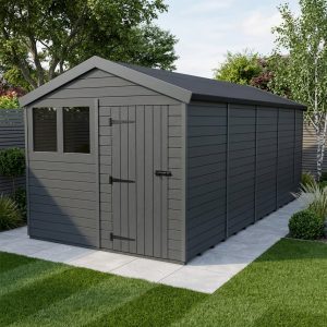 10x19 Apex Composite Shed (Single Door, With Windows)