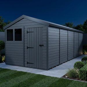 10x20 Apex Composite Shed (Single Door, With Windows)