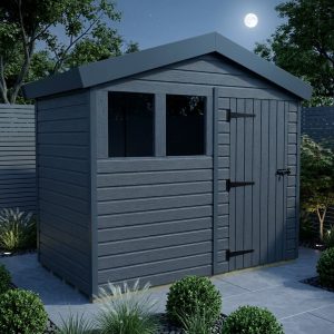 10x4 Apex Composite Shed (Single Door, With Windows)