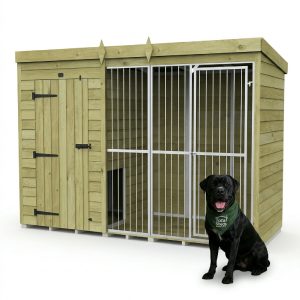 10 x 4 Dog Kennel And Run (Full Height With Bars)