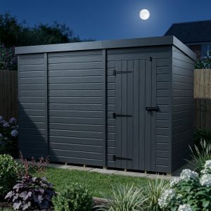 10x4 Pent Composite Shed (Single Door, No Windows)