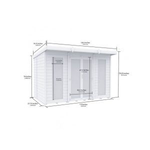 10x5 Composite Pent Full Height Summer House