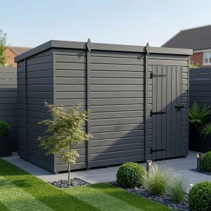 10x6 Pent Composite Shed (Single Door, No Windows)