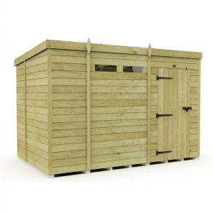 10 x 6  Security Pent Shed (Single Door)