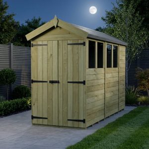 10 x 7 Apex Shed (Double Door, With Windows)