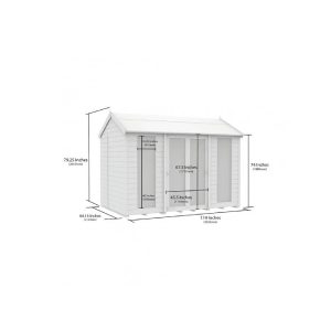 10 x 7 Apex Summer House (Full Height Window)