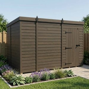 10x7 Pent Composite Shed (Single Door, No Windows)