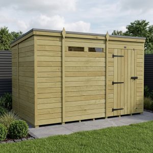 10 x 7 Security Pent Shed (Single Door)