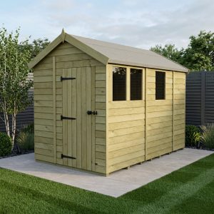 10 x 8 Apex Shed (Single Door, With Windows)
