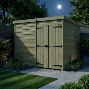 10 x 9 Pent Shed (Double Door, No Windows)