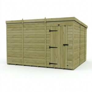 11 x 10 Pent Shed (Single Door, No Windows)