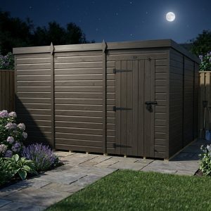 11x10 Pent Composite Shed (Single Door, No Windows)