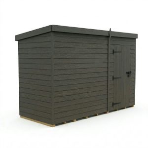 11x4 Pent Composite Shed (Single Door, No Windows)