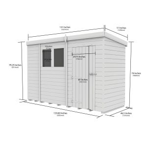 11x4 Composite Pent Security Shed