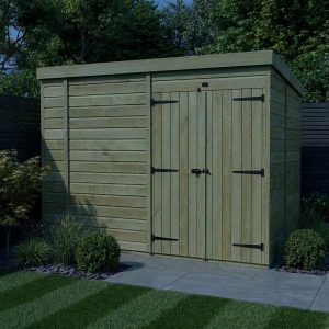 11 x 7 Pent Shed (Double Door, No Windows)
