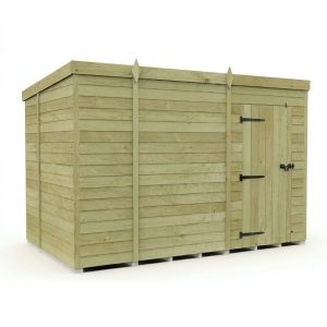 11 x 7 Pent Shed (Single Door, No Windows)