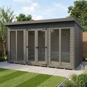 11x8 Composite Pent Full Height Summer House