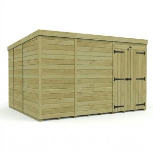 11 x 9 Pent Shed (Double Door, No Windows)
