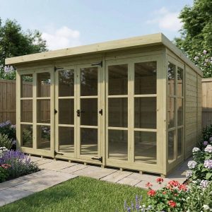 12 x 10 Georgian Window Pent Summer House