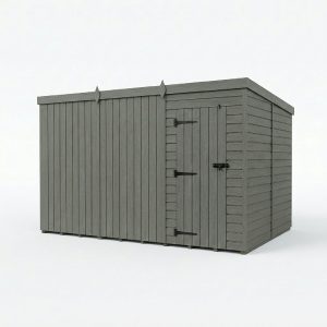 12x10 Pent Composite Shed (Single Door, No Windows)