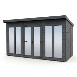 12x10 Composite Pent Full Height Summer House