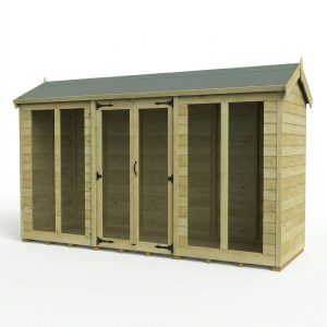12 x 4 Apex Summer House (Full Height Window)