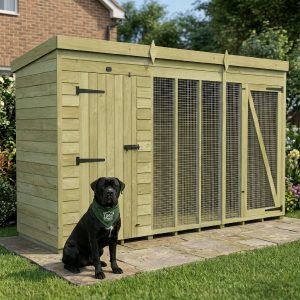 12 x 4 Dog Kennel And Run (Full Height)