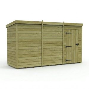 12 x 4 Pent Shed (Single Door, No Windows)