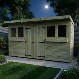 12 x 4 Pent Summer Shed