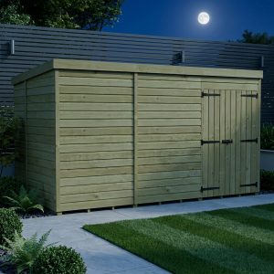 12 x 5 Pent Shed (Double Door, No Windows)