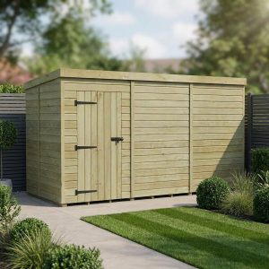 12 x 5 Pent Shed (Single Door, No Windows)