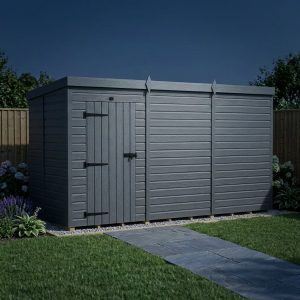 12x5 Pent Composite Shed (Single Door, No Windows)