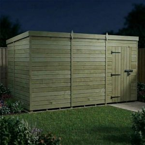 12 x 6 Pent Shed (Single Door, No Windows)