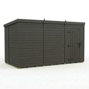 12x6 Pent Composite Shed (Single Door, No Windows)