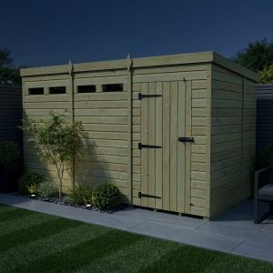12 x 6  Security Pent Shed (Single Door)
