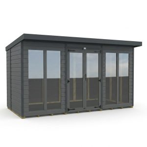 12x6 Composite Pent Full Height Summer House