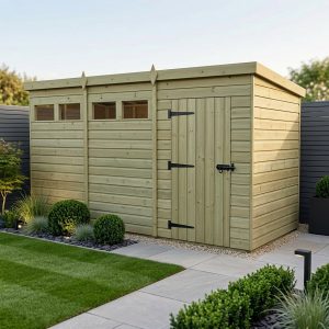 12 x 7 Security Pent Shed (Single Door)