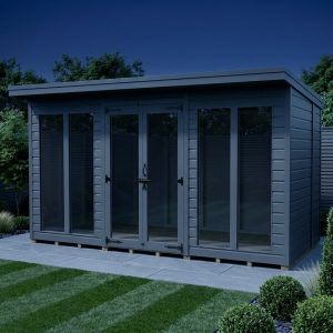 12x7 Composite Pent Full Height Summer House