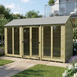 12 x 8 Apex Summer House (Full Height Window)