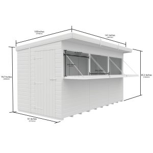 12x8 Composite Outdoor Garden Bar