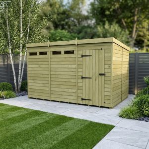 12 x 8 Security Pent Shed (Single Door)