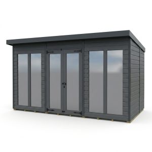 12x8 Composite Pent Full Height Summer House